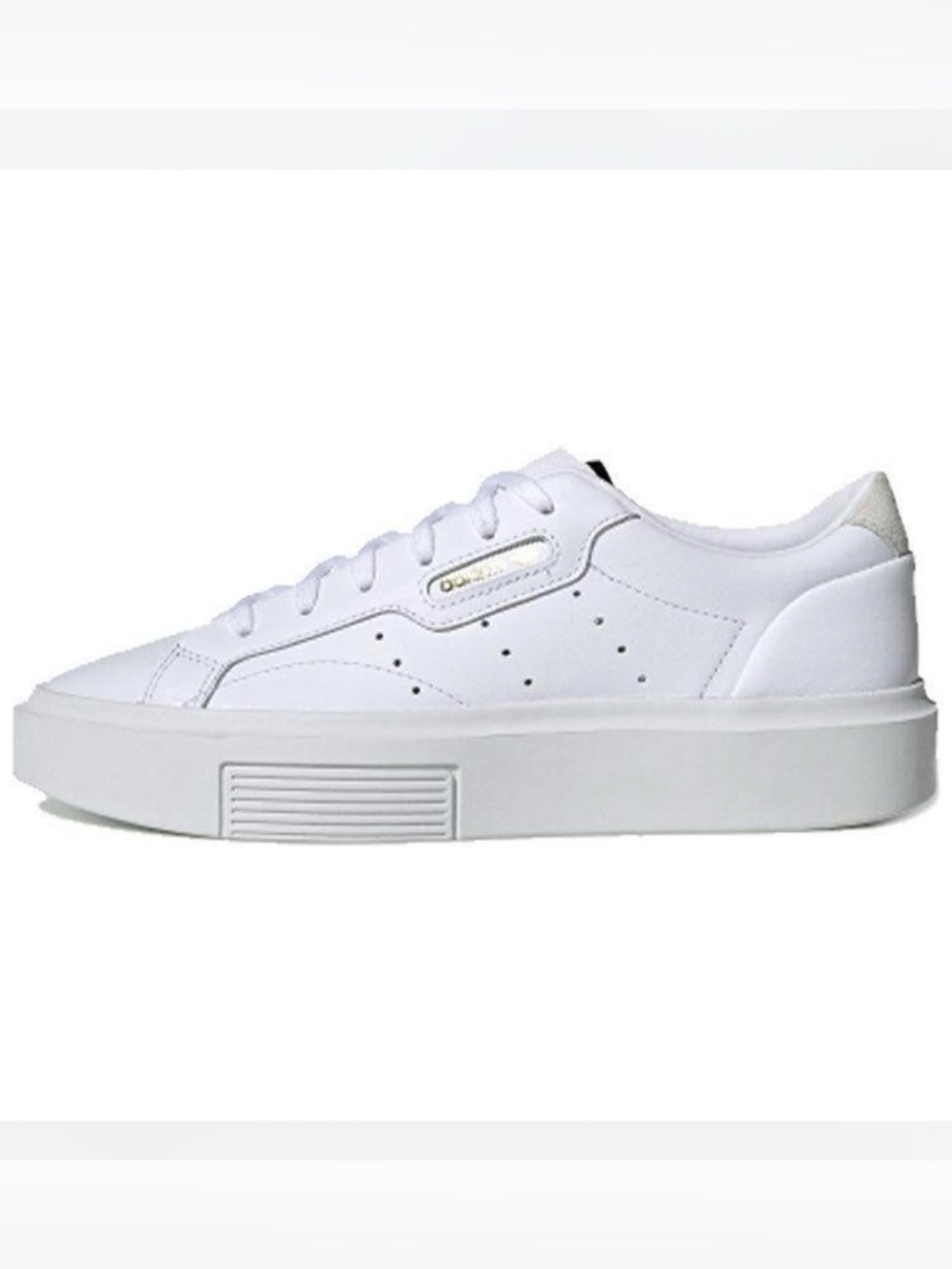adidas super sleek Women's White Low-Top Platform Sneakers 7.5